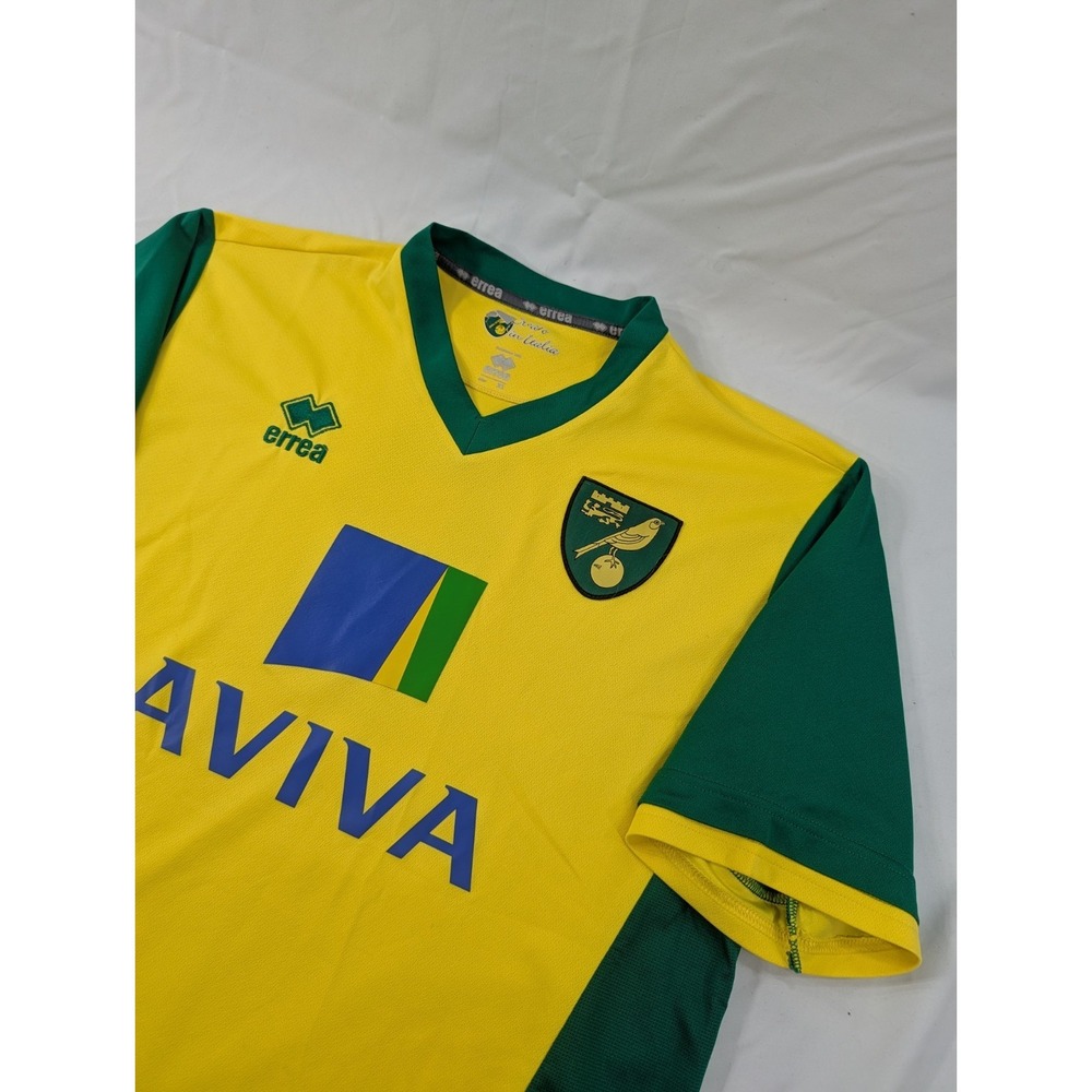 Errea Men's FC NORWICH CITY  Soccer Shirt Kit Jersey Size XL (#8 Faded)
